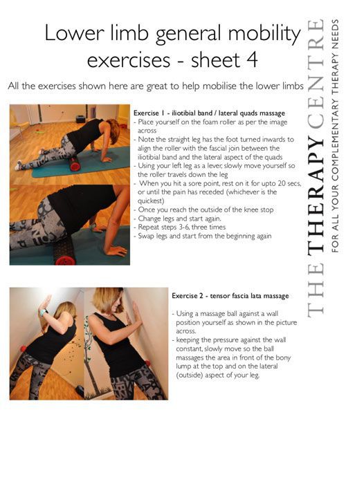Lower limb general mobility exercises - sheet 4